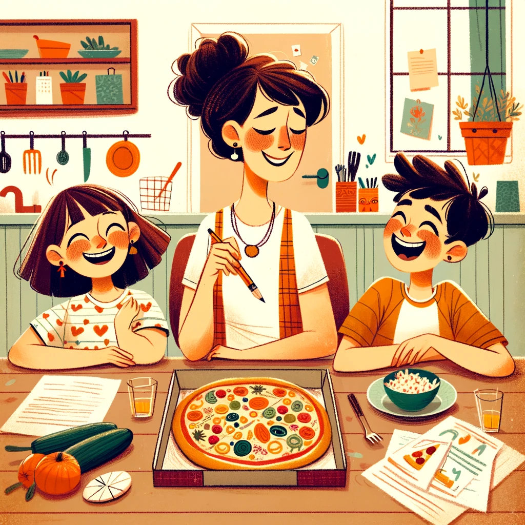 "Parenting with ADHD means some nights dinner is a last-minute pizza, but the love (and chaos) never change!"